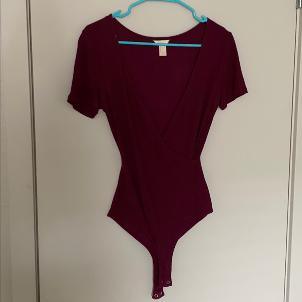 Maroon bodysuit